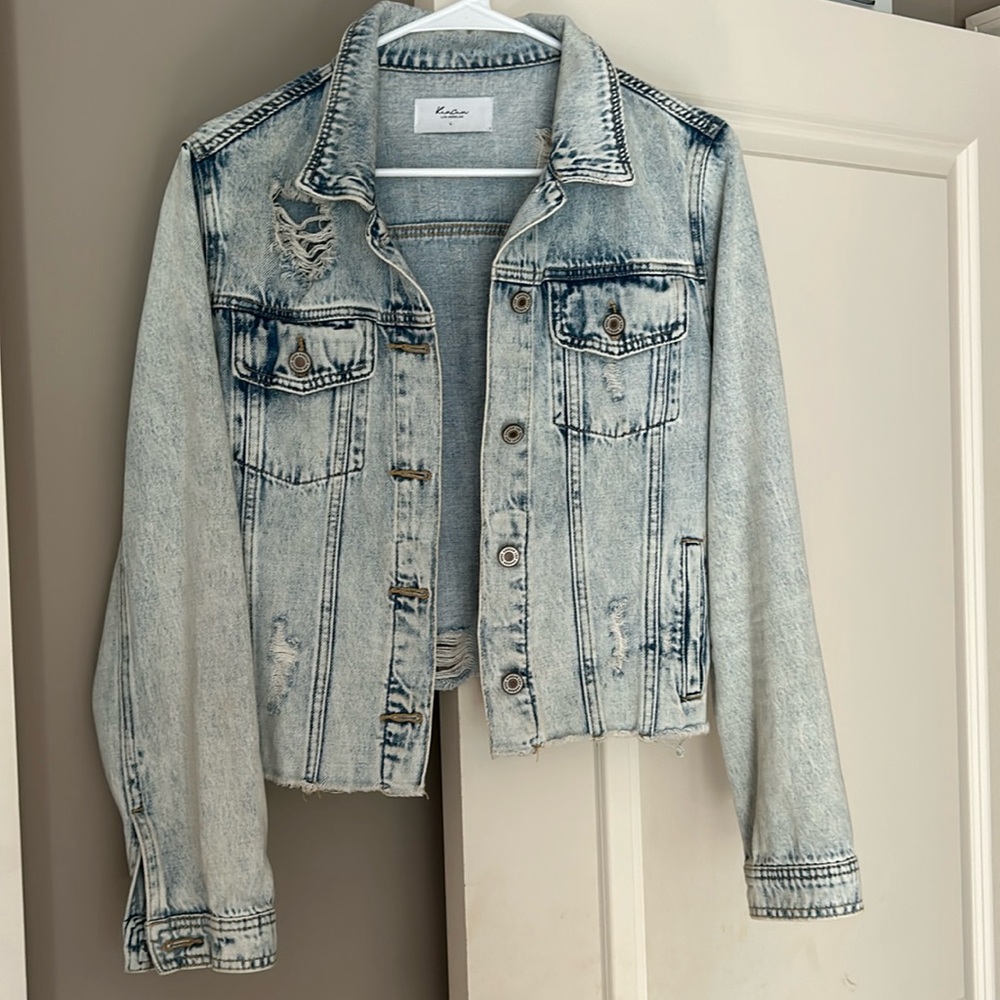 KanCan Distressed Jean Jacket
